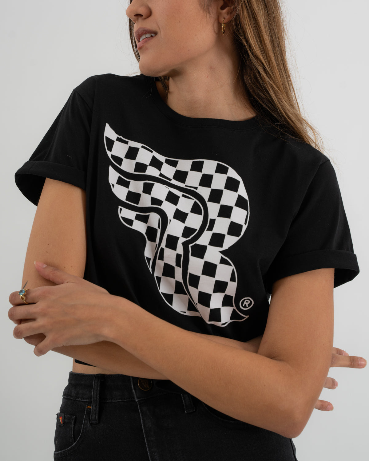 Checkerboard crop top